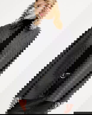 Filippa K cămașă din bumbac culoarea gri, cu guler clasic, relaxed, 31822