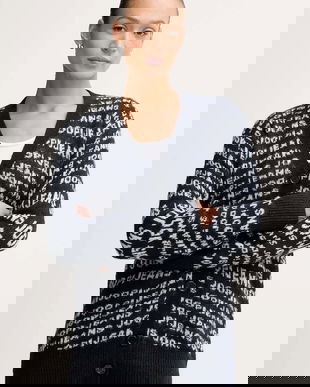 Joop! cardigan din amestec de lână culoarea bleumarin, 30048400