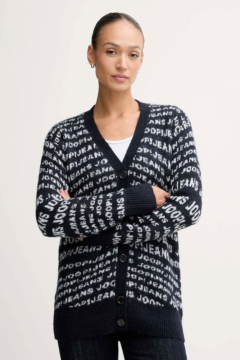 Joop! cardigan din amestec de lână culoarea bleumarin, 30048400