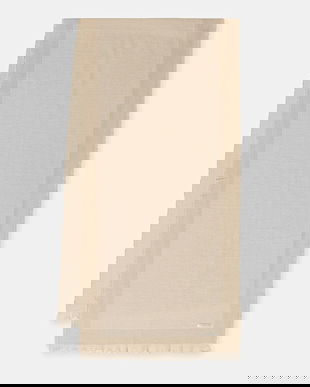 United Colors of Benetton fular culoarea bej, cu imprimeu, 67M5DU01U