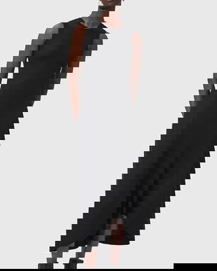 AllSaints rochie GIA culoarea negru, maxi, evazați, W073DD