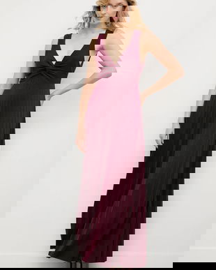 Answear.LAB rochie culoarea bordo, maxi, evazati