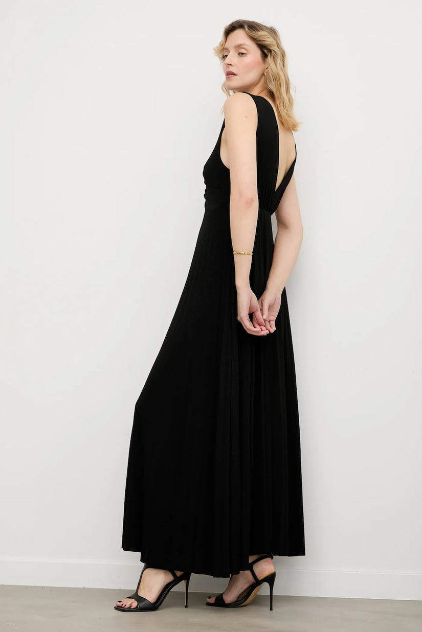 Answear.LAB rochie culoarea negru, maxi, evazati