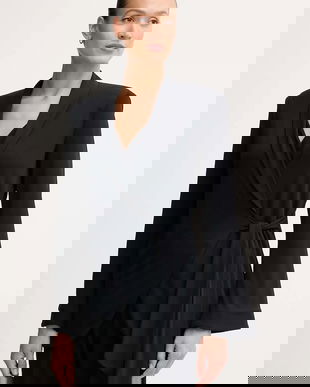 Gaudi sacou culoarea negru, un singur rând de nasturi, uni, 521FD34005