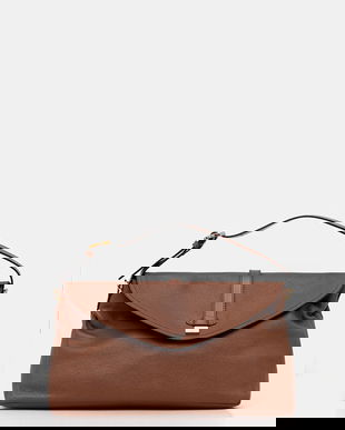 Pollini poșetă de piele culoarea maro, PC4402PP0N QA1