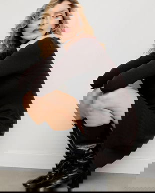 Answear.LAB rochie culoarea maro, mini, evazati