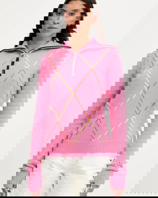 Rossignol pulover de lână JCC culoarea roz, light, cu turtleneck, RLNWO17