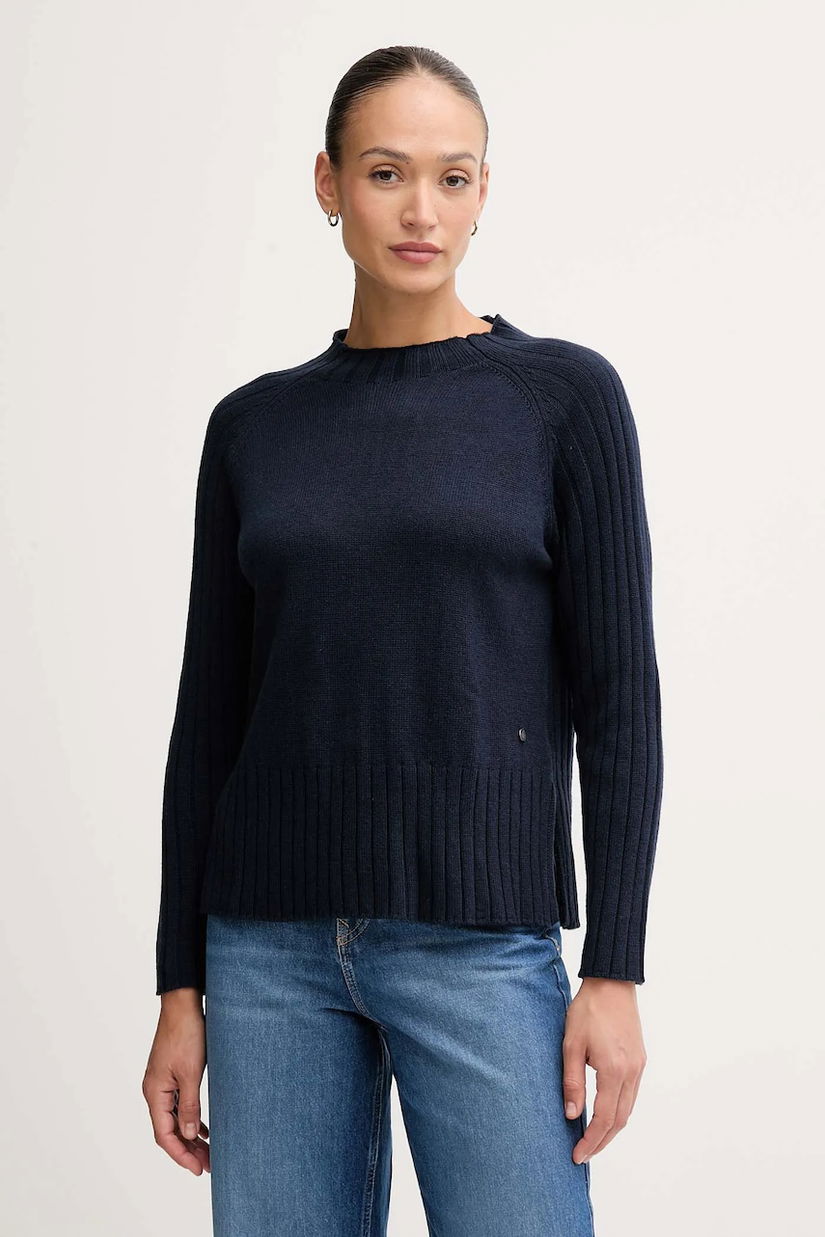 Pepe Jeans pulover din amestec de lână culoarea bleumarin, PL7000056