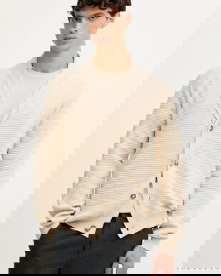 Lindbergh cardigan culoarea bej, 30-831058