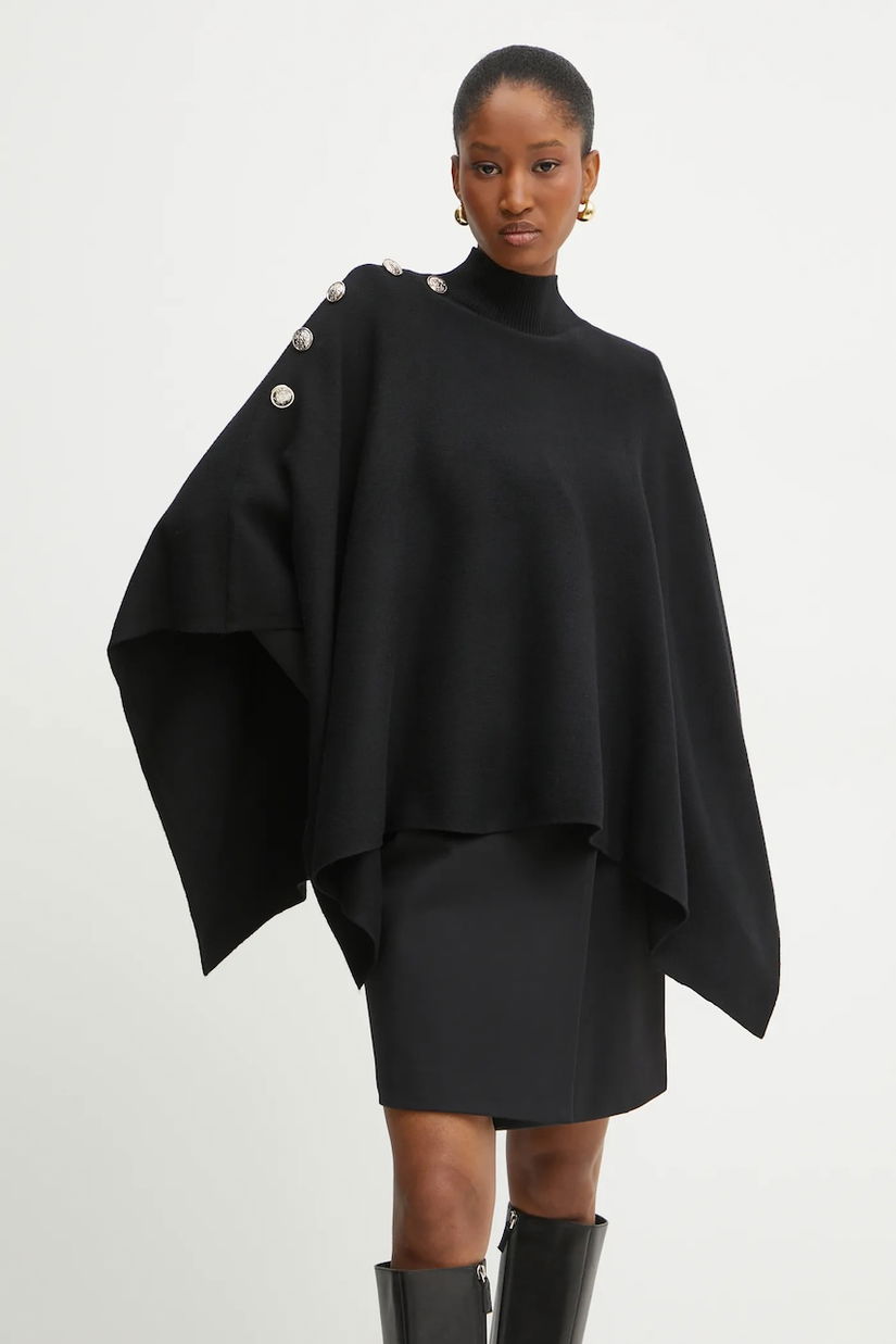 Morgan poncho 5ROUE culoarea negru, călduros, 5ROUE