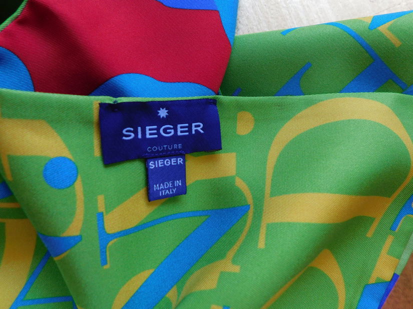 Esarfa lux Sieger Italia,  cu 2 fete , noua, cadou ceas nou