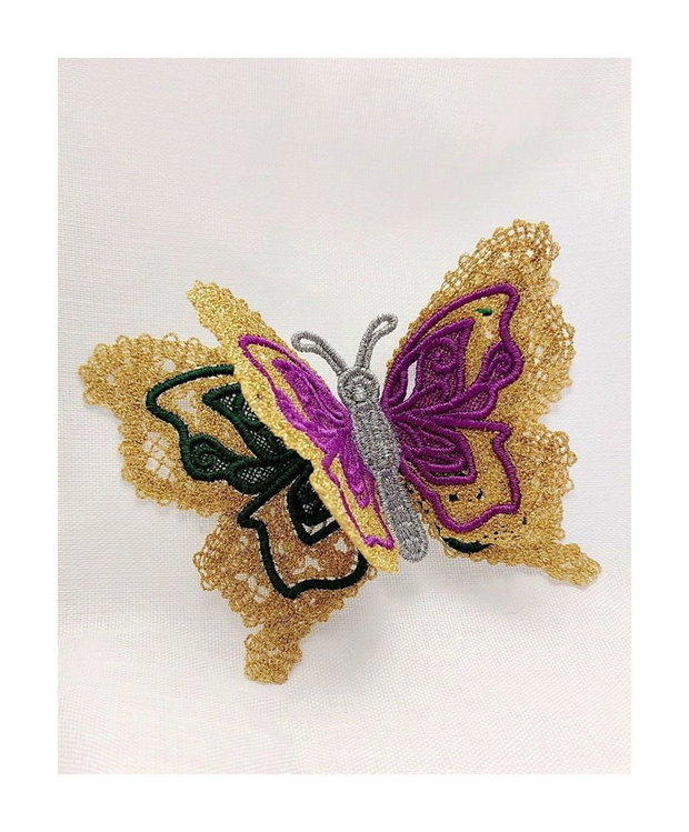 Brosa Fluture Filigran 3D