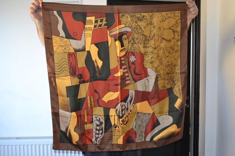 Eșarfă Picasso din mătase maturala