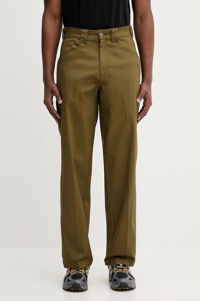 Dickies pantaloni bărbați culoarea verde simplu DK0A8671