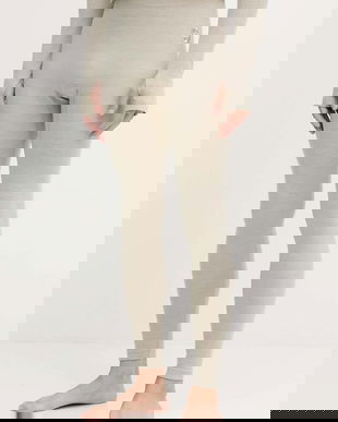 BOSS colanți din amestec de lână bărbați, culoare verde, uni 50544376