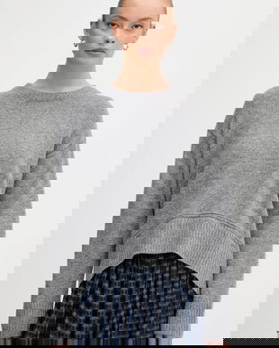 United Colors of Benetton pulover din amestec de lână culoarea gri, 1244D10BC