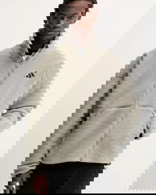 adidas hanorac fleece City Tech culoarea verde, uni, KB1199