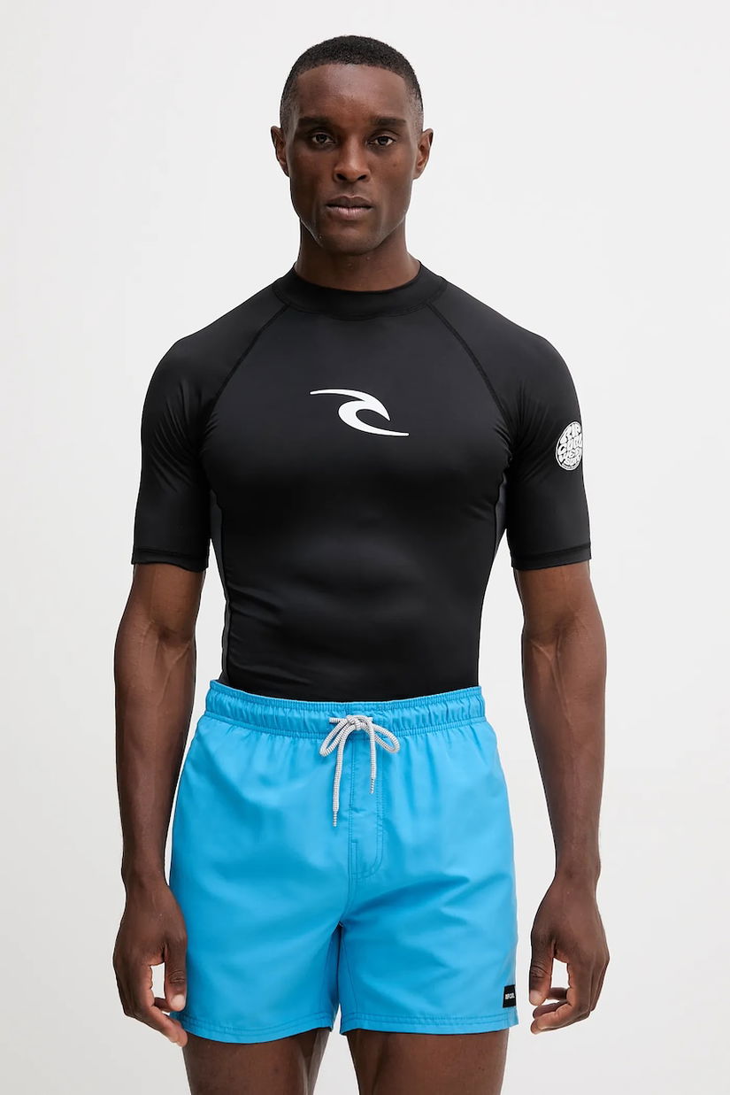 Rip Curl tricou de înot WAVES UPF culoarea negru, 16MMRV