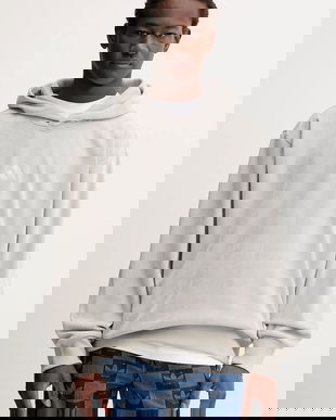 adidas bluză All Szn Luxe culoarea bej, cu glugă, cu imprimeu, KC5884