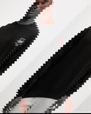 Rip Curl bluză STAPLE culoarea negru, cu imprimeu, 08WMFL