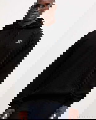 Rip Curl hanorac de bumbac AOTS culoarea negru, cu glugă, cu imprimeu, 099MFL