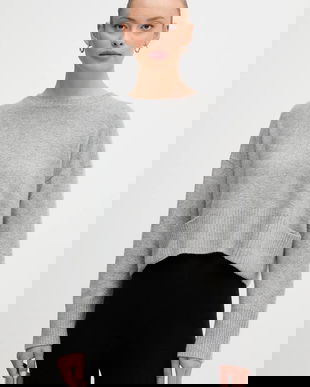 United Colors of Benetton pulover din amestec de lână culoarea gri, light, 126WD10E4