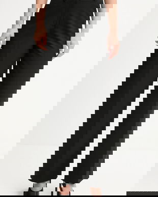 United Colors of Benetton pantaloni culoarea negru, drept, high waist, 4L4HDF07F