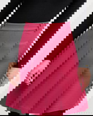 United Colors of Benetton fustă culoarea roz, mini, evazați, 4R4CD004W