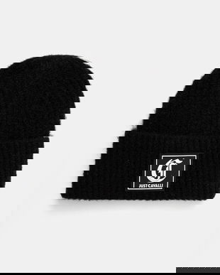 Just Cavalli pălărie din amestec de lână culoarea negru, 79RAZK02 ZG411