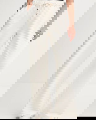 United Colors of Benetton pantaloni de trening culoarea bej, melanj, 3QAFDF01D