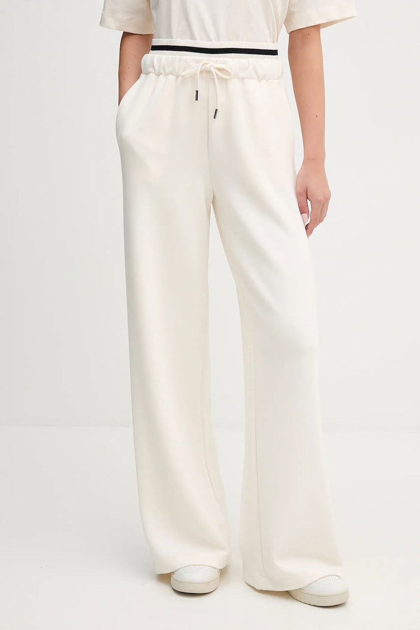 United Colors of Benetton pantaloni de trening culoarea bej, melanj, 3QAFDF01D