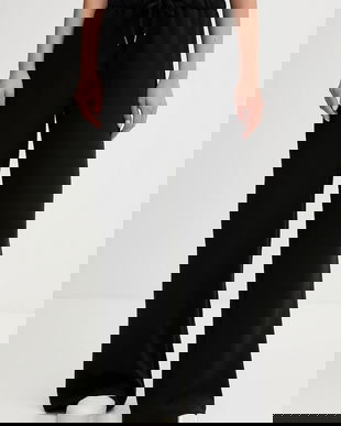 United Colors of Benetton pantaloni de trening culoarea negru, melanj, 3QAFDF01D