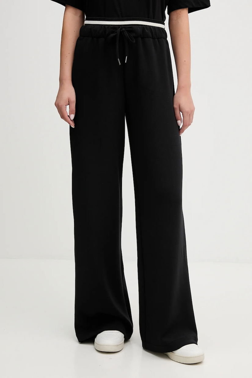 United Colors of Benetton pantaloni de trening culoarea negru, melanj, 3QAFDF01D