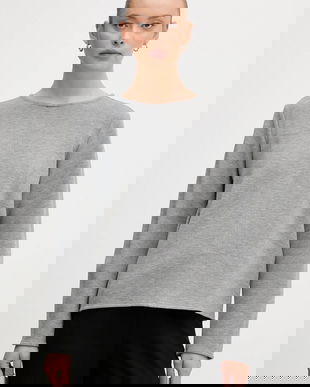 United Colors of Benetton bluză culoarea gri, uni, 3QAFD10AU