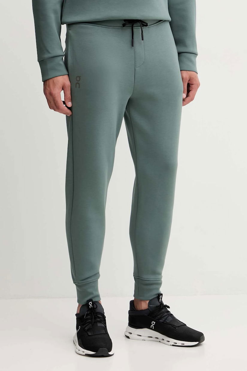 ON running pantaloni de trening Focus Tech culoarea verde, uni, 1MF30320153