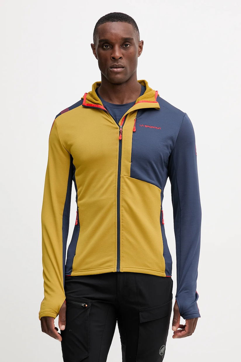 LA Sportiva hanorac în aer liber Chill Thermal culoarea verde, cu glugă, uni, ZAHF017