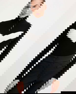 Fusalp pulover Andromede B culoarea negru, cu turtleneck, G1126