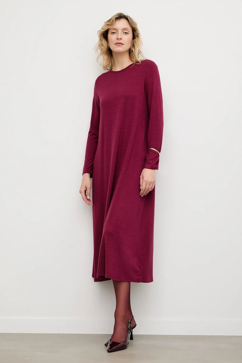 Answear.LAB rochie culoarea bordo, mini, evazati