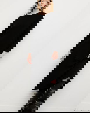 Answear.LAB rochie culoarea negru, mini, evazati