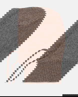 Eisbar cagulă umplută cu lână Mathilde Hood culoarea maro, E31003