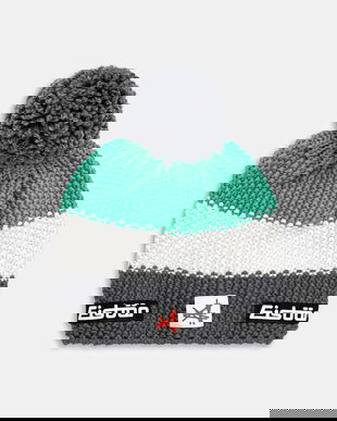 Eisbar căciulă din amestec de lână Star Pompon MÜ SA culoarea verde, E33172