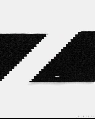 Eisbar o eșarfă cu lână Afra Loop culoarea negru, uni, E80136