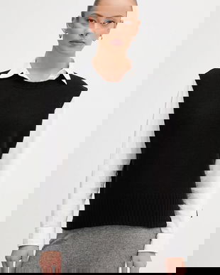 United Colors of Benetton vestă din amestec de lână culoarea bej, light, 126WD10BA