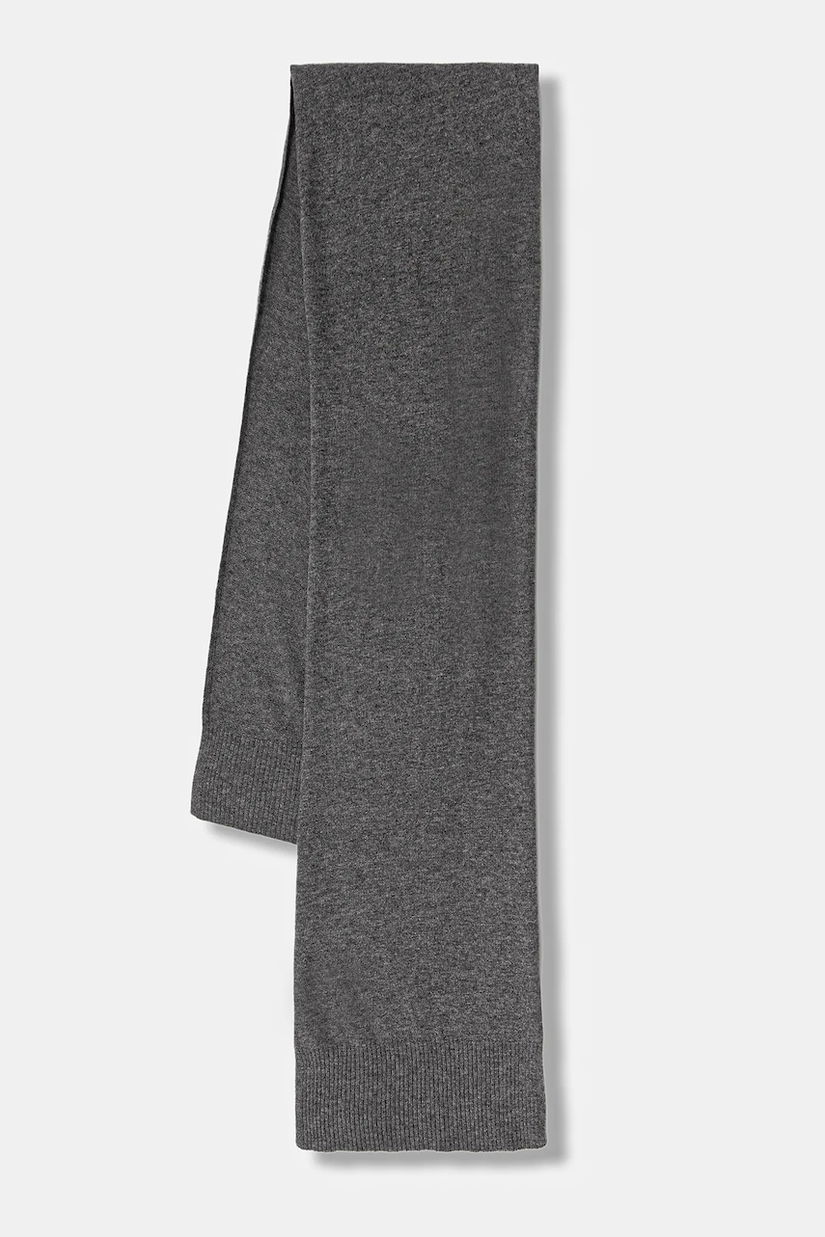 United Colors of Benetton eșarfă de lână culoarea negru, uni, 1002DU01E