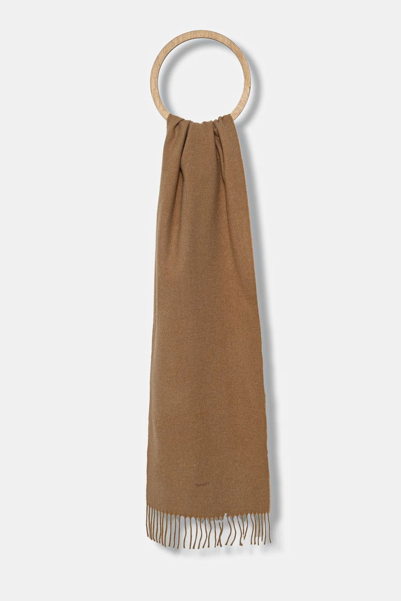 Gant eșarfă de lână culoarea bleumarin, uni, 9920203