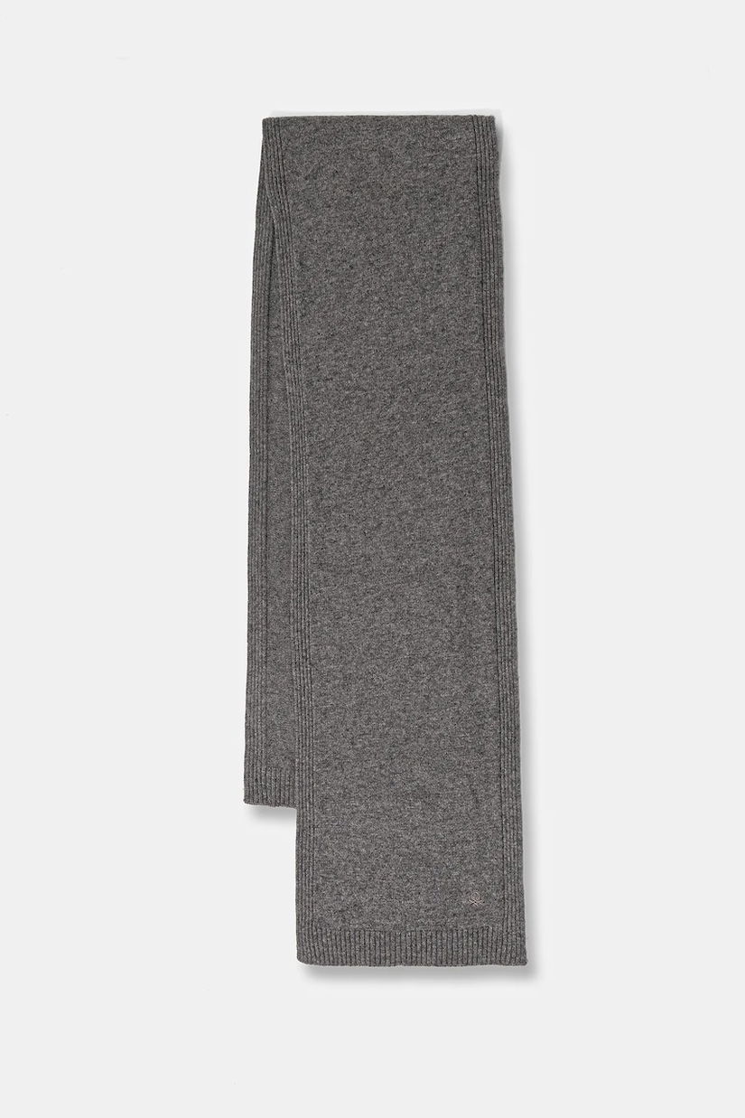 United Colors of Benetton eșarfă cu lână culoarea gri, uni, 122HDU01O