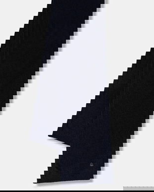 United Colors of Benetton eșarfă cu lână culoarea bleumarin, uni, 122HDU01O