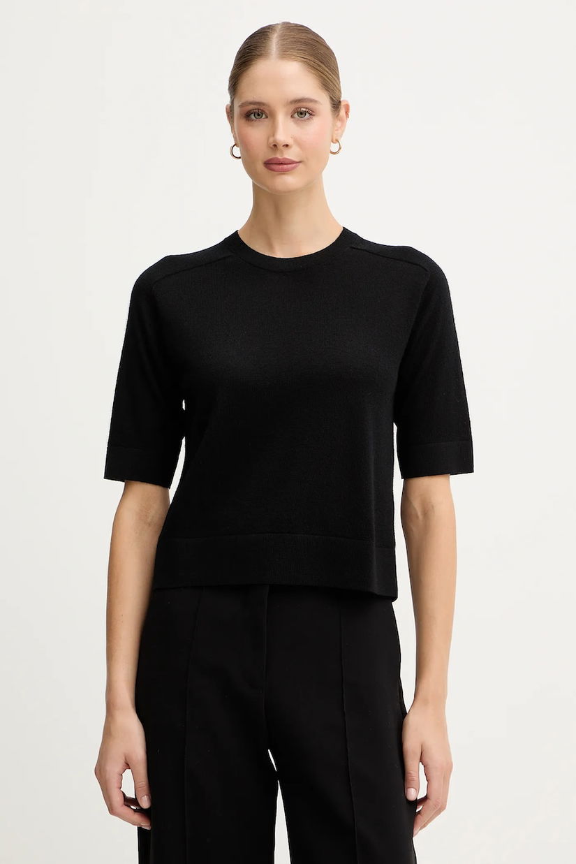 United Colors of Benetton pulover de lână culoarea negru, light, 11AHD10E6