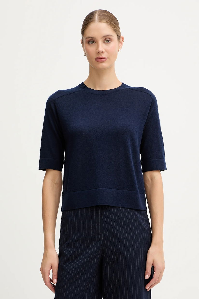 United Colors of Benetton pulover de lână culoarea bleumarin, light, 11AHD10E6