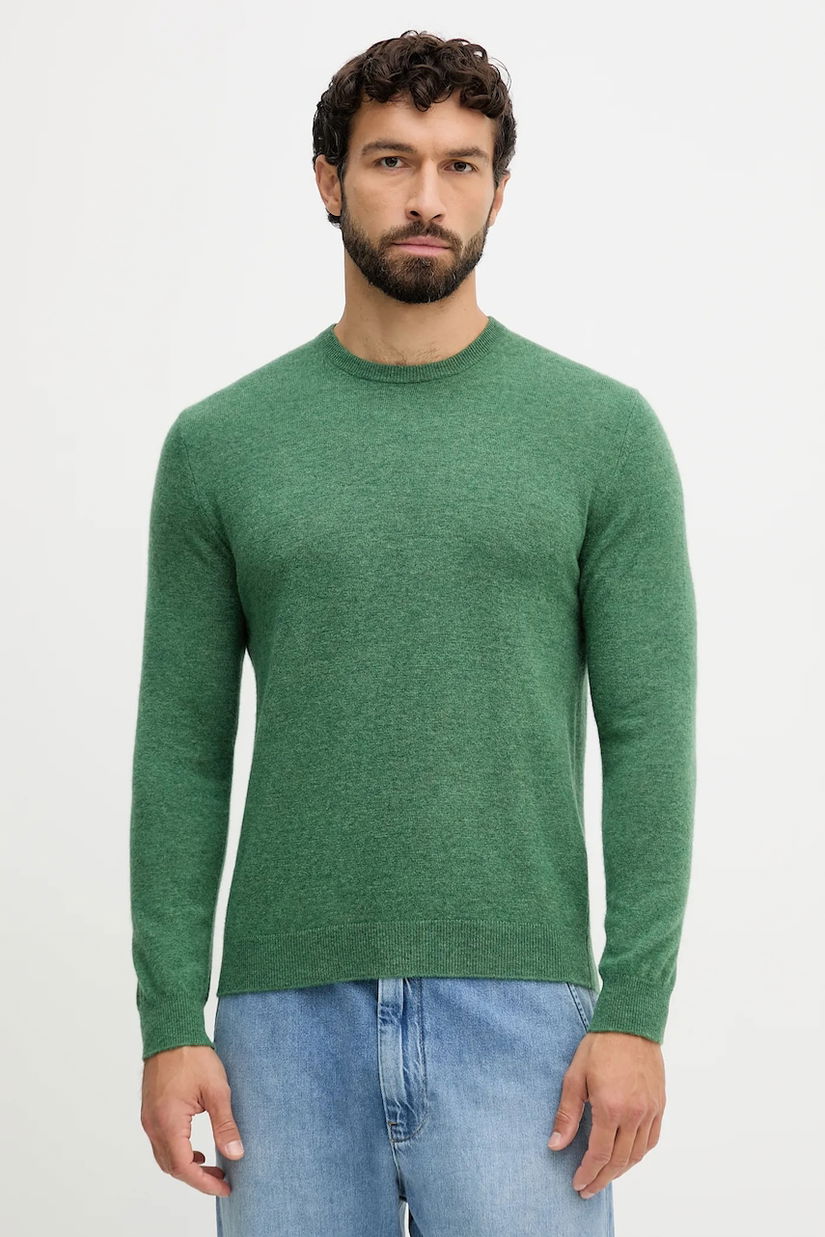 United Colors of Benetton pulover de lână culoarea maro, light, 1002U1G34